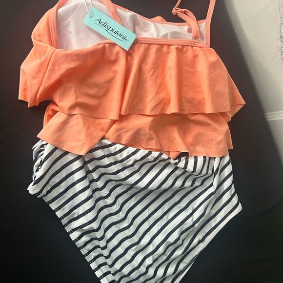 Adisputent: Womens Tankini Swimsuits Ruffled Tummy NWT Size m - Picture 5 of 8